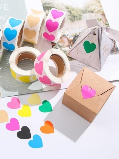 Zdjęcie oferty: 500 sztuk naklejki na prezenty w kształcie serca