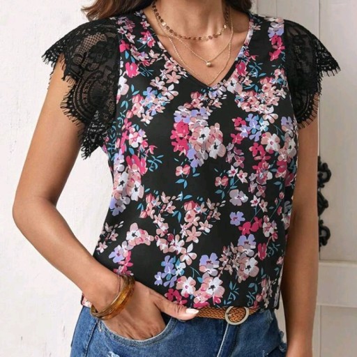 Zdjęcie oferty: Bluzka damska boho kwiaty top NOWA S M 36 38 40 42