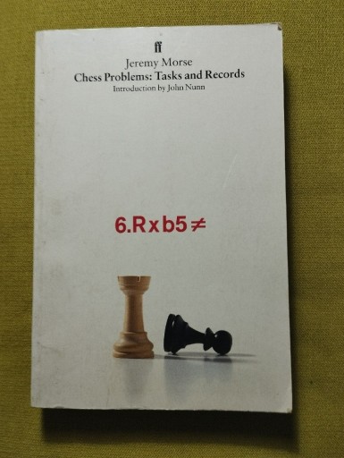 Zdjęcie oferty: Chess problems: Tasks and Records J. Morse Szachy