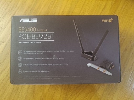 Zdjęcie oferty: Asus PCE-BE92BT Adapter WiFi PCI-E z 2 antenami zewnetrznymi