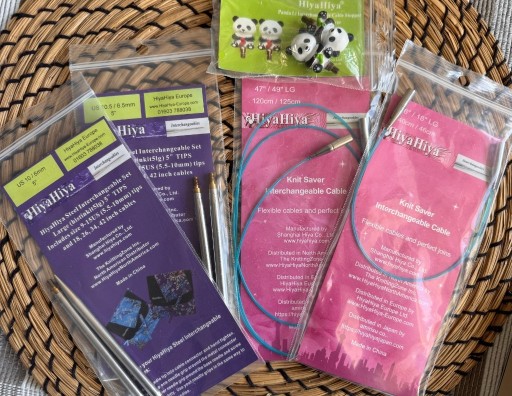 Zdjęcie oferty: Druty wymienne HiyaHiya długie 5"  stal 6 mm i 6,5 mm +żyłki Hiya Hiya