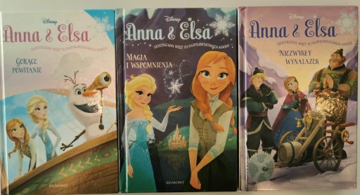 Zdjęcie oferty: Zestaw książek Anna&Elsa Kraina lodu 3szt.