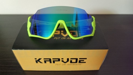 Zdjęcie oferty: Okulary rowerowe KAPVOE Żółte / Limonka UV400