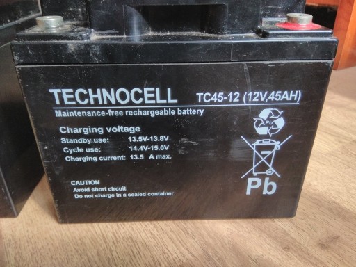 Zdjęcie oferty: Akumulator Technocell TC45-12, 45Ah, 12V