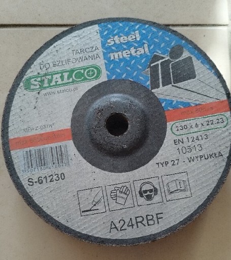 Zdjęcie oferty: Tarcza do szlifowania stalco S-61230