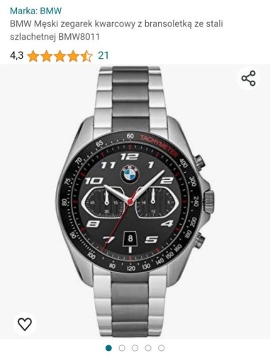 Zdjęcie oferty: Zegarek BMW kwarcowy,oryginalny 
