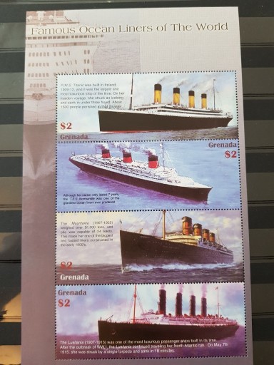 Zdjęcie oferty: Grenada(Statki-Titanic)**-arkusz