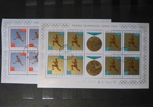 Zdjęcie oferty: Polska, 1965 , fi.1475-1476 medale olimpijskie