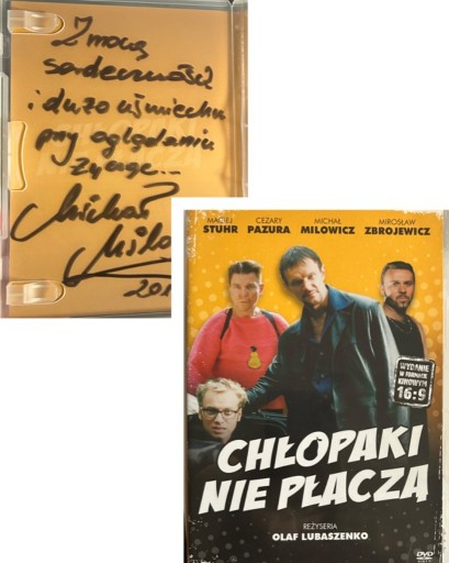 Zdjęcie oferty: CHŁOPAKI NIE PŁACZĄ - MICHAŁ MILOWICZ AUTOGRAF!!! dvd , nowa 