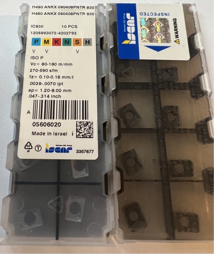 Zdjęcie oferty: Płytki frezarskie H490 ANKX 090408PNTR IC830 Iscar