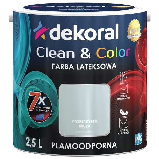 Zdjęcie oferty: Dekoral Clean & Color przejrzysta mgła 2,5l 