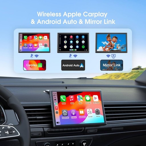 Zdjęcie oferty: Avylet rc08 bezprzewodowy wyświetlacz 7 cali CarPlay android auto