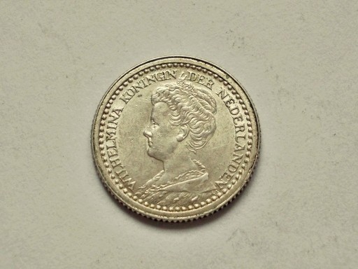 Zdjęcie oferty: Holandia Wilhelmina 10 cent 1918 r. st. menniczy