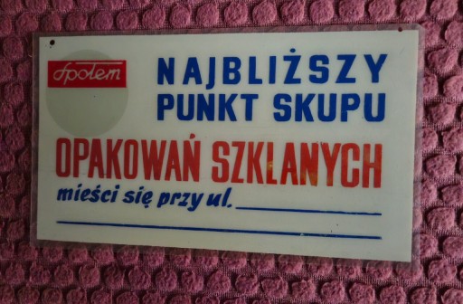 Zdjęcie oferty: RELIKT PRL – ORYGINALNA TABLICA SKLEPOWA SPOŁEM (plastikowa) 