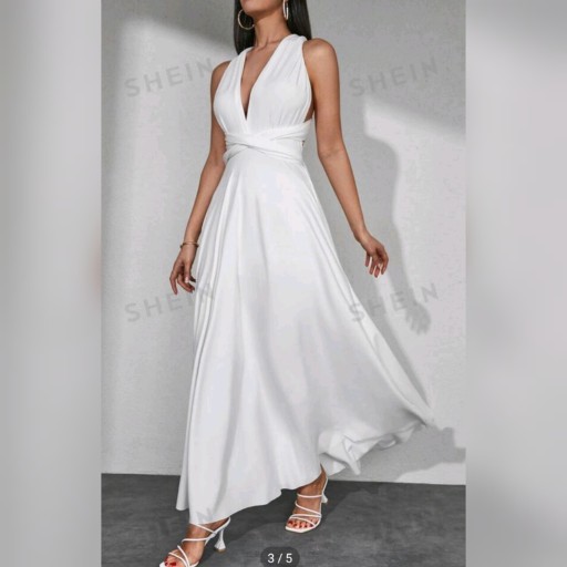 Zdjęcie oferty: Mega długa biała sukienka 3 w 1 rozmiar M