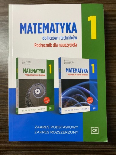 Zdjęcie oferty: Matematyka 1 - Podręcznik dla nauczyciela