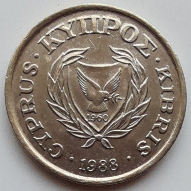 Zdjęcie oferty: Cypr 2 centy, 1988