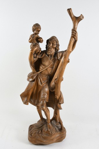 Zdjęcie oferty: Święty Krzysztof rzeźba drewno 64 cm
