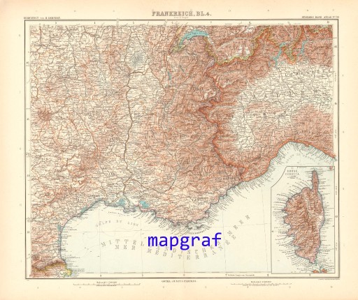 Zdjęcie oferty: FRANCJA PD-WSCH KORSYKA stara mapa z 1906 roku 30