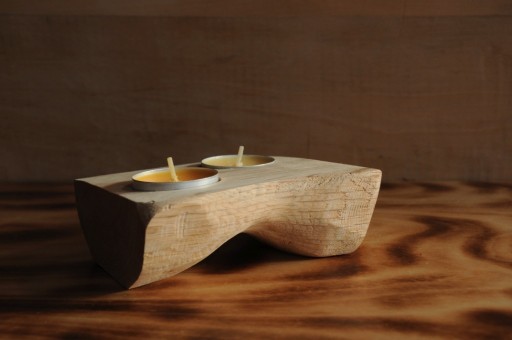 Zdjęcie oferty: świecznik drewniany rustykalny naturalny dąb, loft