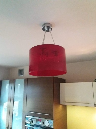 Zdjęcie oferty: Lampa wisząca czerwona szklana