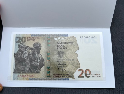 Zdjęcie oferty: BANKNOT 20 zł OCHRONA POLSKIEJ GRANICY NUMER!