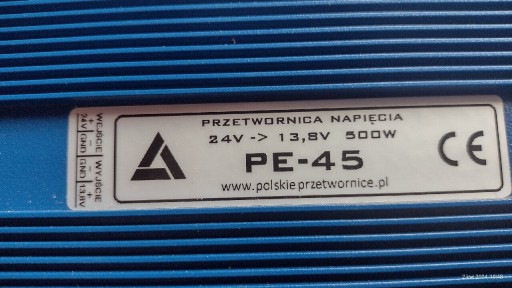 Zdjęcie oferty: Przetwornica AZO PE-45 DC 24V - DC 13,8V 500W