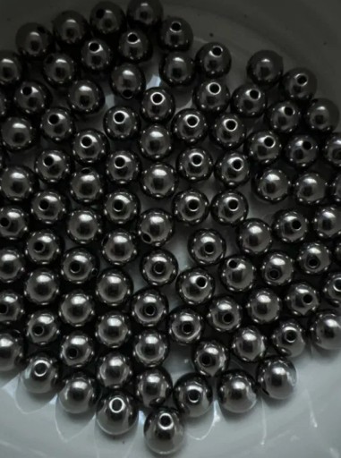Zdjęcie oferty: Koraliki 100 sztuk ciemnosrebrne okrągłe 8mm