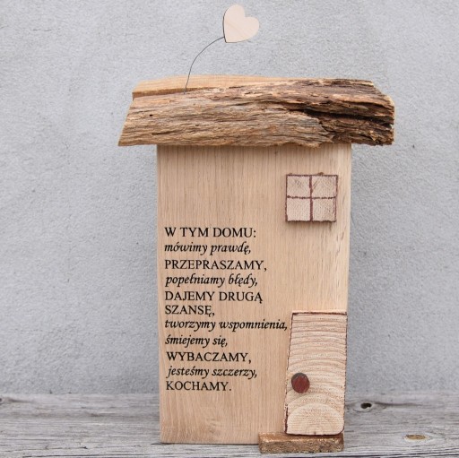 Zdjęcie oferty: Domek z drewna Sentencja-Grawer Dekoracja Prezent