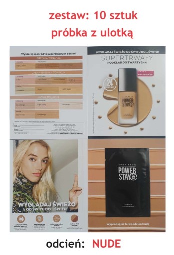 Zdjęcie oferty: Avon Power Stay podkład próbka 10 szt. NUDE