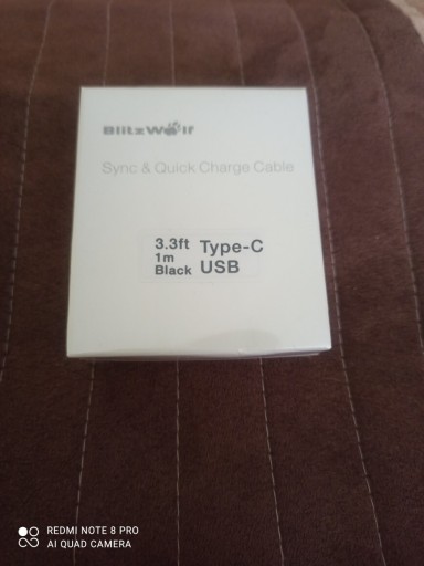 Zdjęcie oferty: Blitzwolf kabel USB TypeC 1 metr. Nowy
