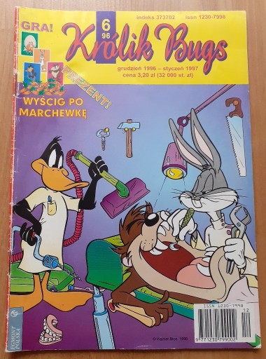 Zdjęcie oferty: Komiks: Królik Bugs nr 6 (grudzień 1996 - styczeń 1997)