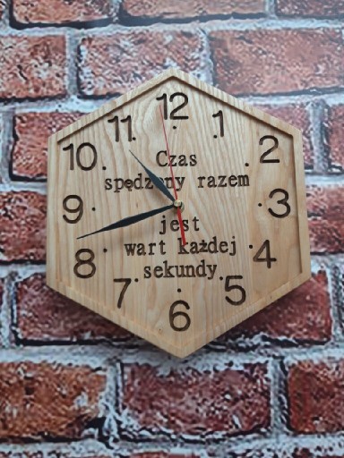 Zdjęcie oferty: Zegar drewniany (jesionowy) ścienny 28cm
