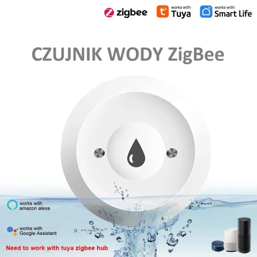 Zdjęcie oferty: Czujnik wody zalania ZigBee TUYA Smart 898EZ alarm