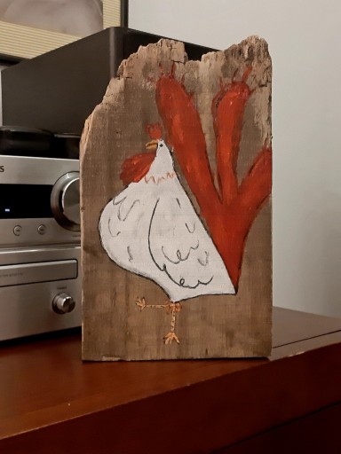 Zdjęcie oferty: Kogut, kura, malowane  drewno