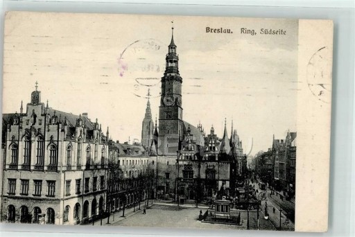 Zdjęcie oferty: WROCŁAW Breslau rynek tramwaj 1911