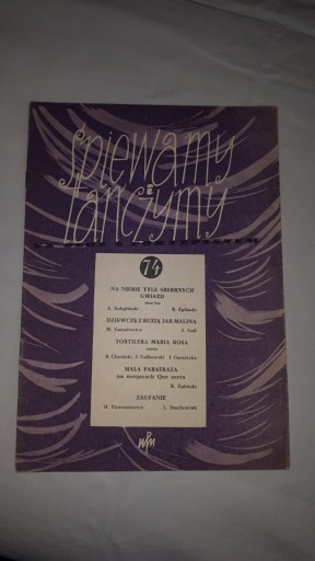 Zdjęcie oferty: Śpiewamy i tańczymy - głos i fortepian - 74 (1957)