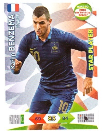 Zdjęcie oferty: PANINI ROAD TO WORLD CUP BRAZIL 2014 BENZEMA