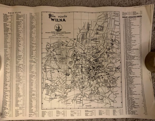 Zdjęcie oferty: Plan Miasta Wilna 1936 reprint 