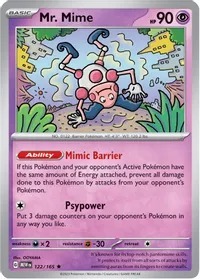 Zdjęcie oferty: Mr Mime 151 MEW 122 / 165 Holo