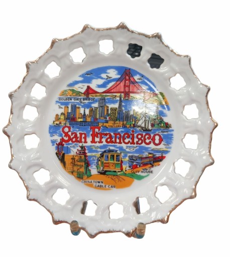 Zdjęcie oferty: Pamiątkowy talerz San Francisco z lat 70. Nr. 5244