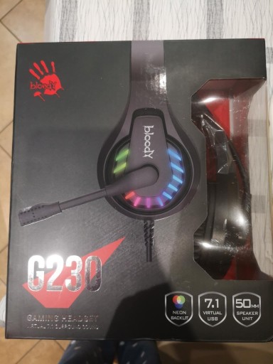 Zdjęcie oferty: Nowe Słuchawki przewodowe z mikrofonem A4tech Bloody G230 Nauszne Gamingowe