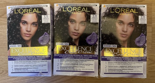 Zdjęcie oferty: Farba Excellence 3.11 Ciemny brąz popielaty 3 sztuki