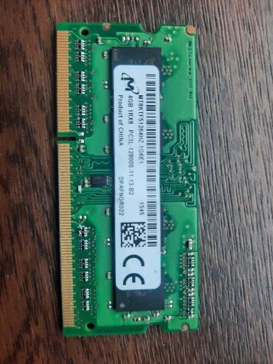 Zdjęcie oferty: Pamięć RAM DDR3 Micron MT8KTF51264HZ-1G6E1 4 GB