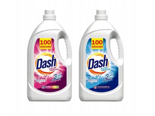 Zdjęcie oferty: Płyn do prania 2x DASH 5l  kolor uniwer. 100 prań 