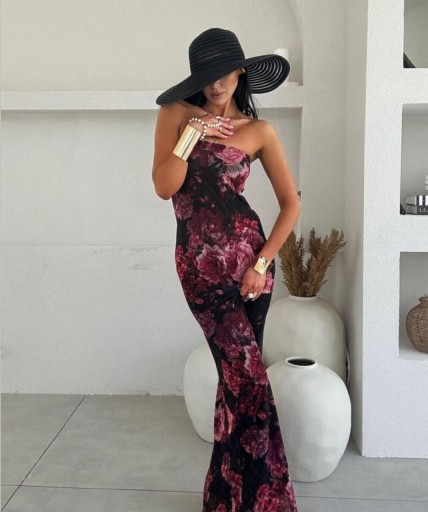 Zdjęcie oferty: Długa sukienka tuba siatka La Milla xs s m l zebra