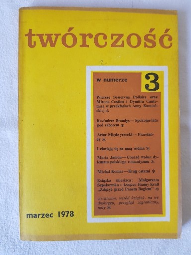 Zdjęcie oferty: Twórczość nr 392 (3/1978) 