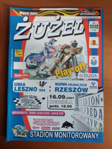 Zdjęcie oferty: Żużel Program A4 PO Leszno - Rzeszów 2007 + gratis