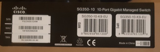 Zdjęcie oferty: Switch CISCO SG350-10-K9-EU