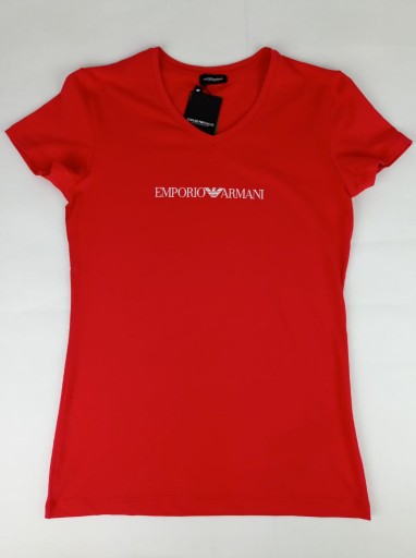 Zdjęcie oferty: Czerwony t-shirt damski Emporio Armani roz. S